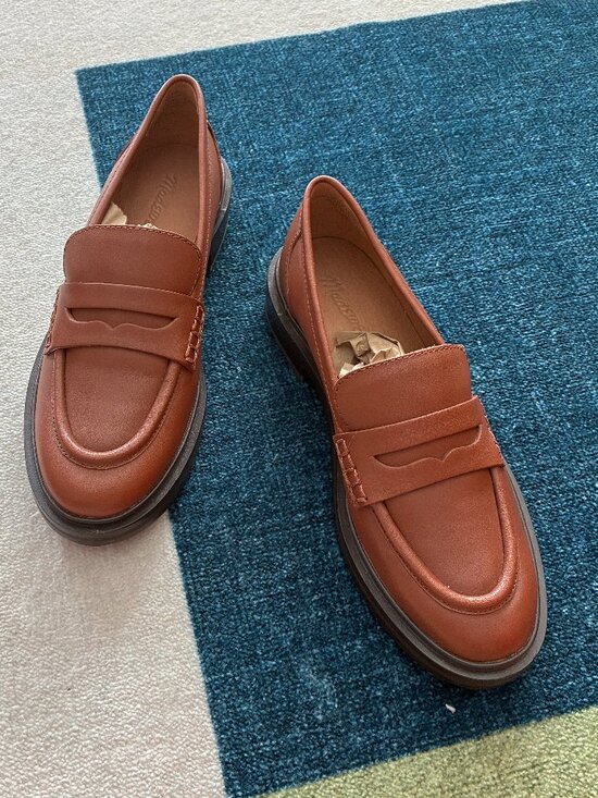 Madewell Shoes - $158 Madewell The Vernon Leather Penny Loafers – Dried Maple 6.5